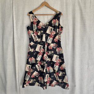 Tiki Floral Print Midi Dress